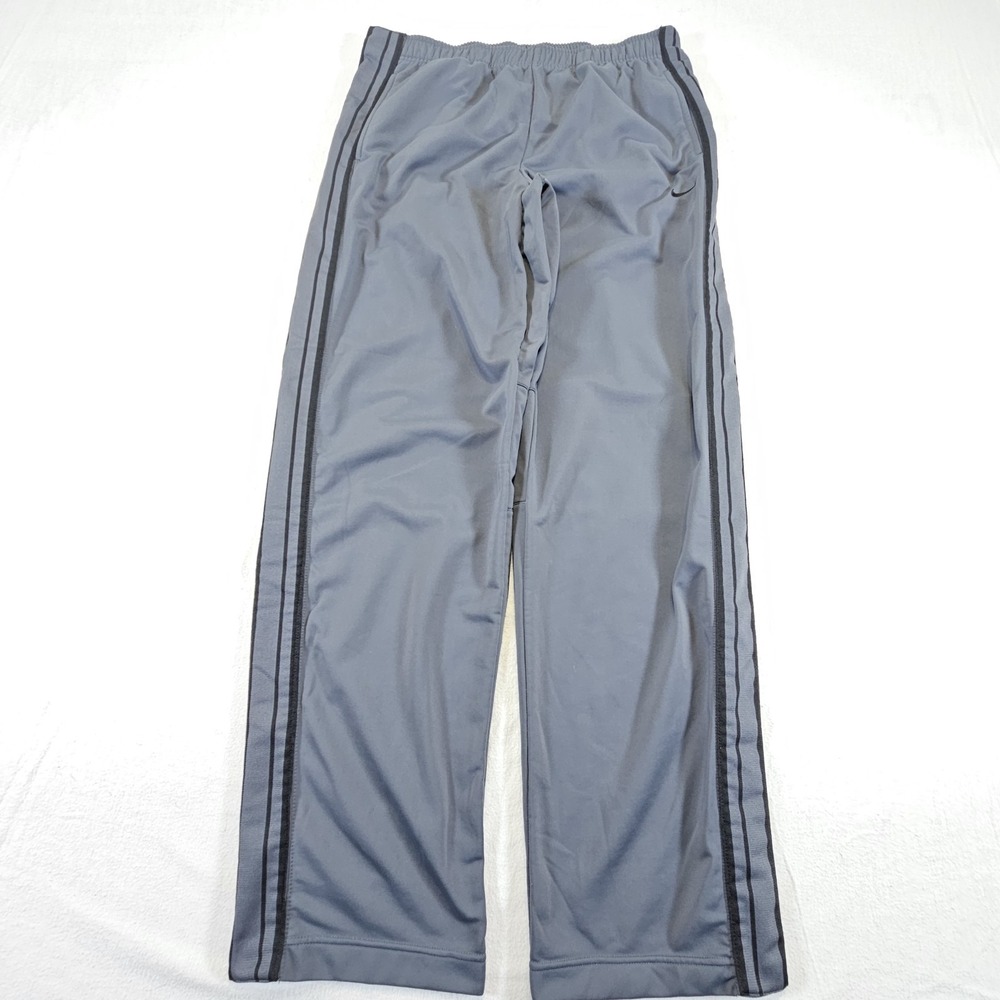 Nike Mens Gray Black Full Snap Warm-up Basketball Pants Size Large
